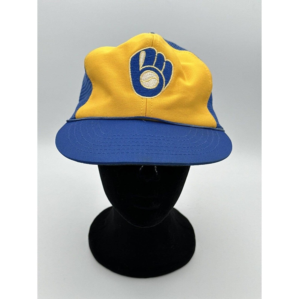 Vintage Milwaukee Brewers Mitt Logo - Made In The USA - Trucker SnapBack -read